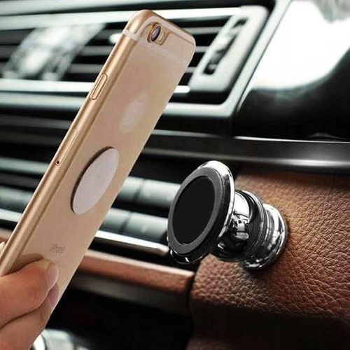 Magnetische Aluminium-Halterung für Smartphone / Tablet / Navigation | schwarz | M047-Black