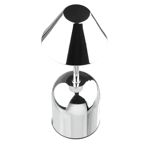 Kabellose Nachtlampe mit eingebautem 2000 mAh Akku | Moderne Tischlampe mit einstellbarer Leistung und Lichtfarbe | YG-D020-Silber
