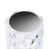 LED-Tischlampe mit Kristall | Rosenmuster | 3 Lichtfarben, Touchpanel, USB-C-Kabel, 2000mAh Akku | RPL-C03-W