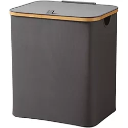 Wäschekorb | Faltbarer Wäschesammler | Stoffspielzeugbehälter | Accessoire-Organizer | OCF-450-GREY