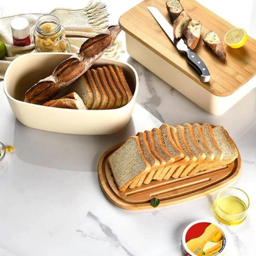 Brotbehälter | Brotkasten | Brötchenbehälter mit Schneidebrett | FC-B215