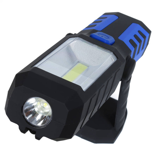Werkstatt-LED-Arbeitsleuchte mit Akku 3W mit Haken und magnetischem Fuß | 2600 mAh | 3 Lichtmodi | W29