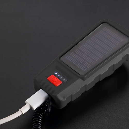 LED-Fahrradbeleuchtung mit Solarladung und Hupe 130 dB | 400 lm | wasserdicht | QX-LY-17-2