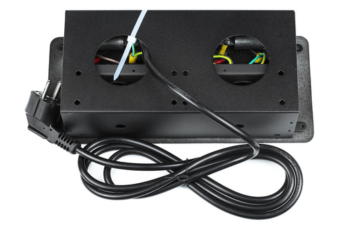 Doppel-Steckdose mit Schutzkontakt und 2x USB, versenkbar für Arbeitsplatte | JX-S267K