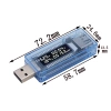 Digitaler Spannungsmesser | USB-Tester | Spannungs- und Stromverbrauchsmesser | Multifunktionales Batterieprüfgerät | KWS-V20-BLUE