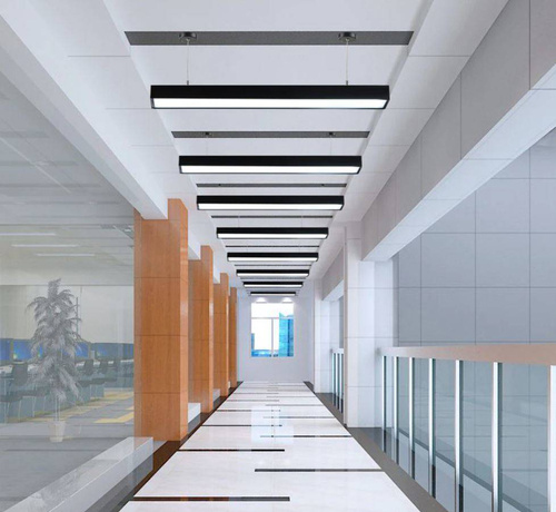 LED-Pendelleuchte | 120 cm Länge, 20 W, 7 cm Breite | schwarz