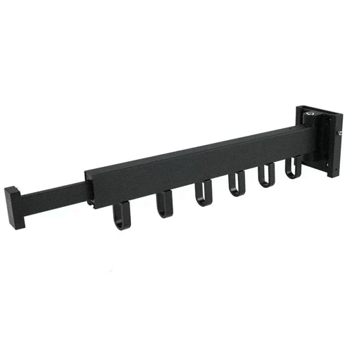 Klappbarer Kleiderständer | Faltbarer Wäscheständer | Wandstange mit Haken | LYJ-S30-SCHWARZ