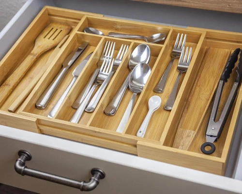 Ausklappbarer Bambusbesteck-Organizer | RSD-768