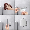 Silberner Papiergriff | Selbstklebender Toilettenpapierhalter | JZU-304-SILVER