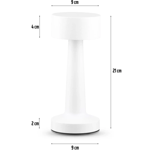 Kabellose Tischlampe | Berührungsempfindliche Nachttischlampe mit einstellbarer Lichtfarbe | USB-Lampe | HJA10-WEISS