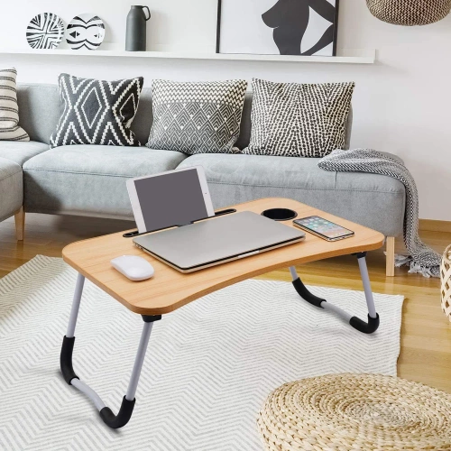 Laptopunterlage | Klappbarer Frühstückstisch | Betttablett | LFD-6040-WOOD