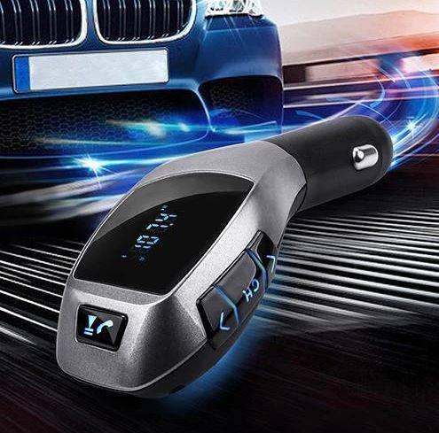Bluetooth FM-Transmitter für Auto mit LED-Anzeige | USB-Ladegerät | Freisprecheinrichtung | X5