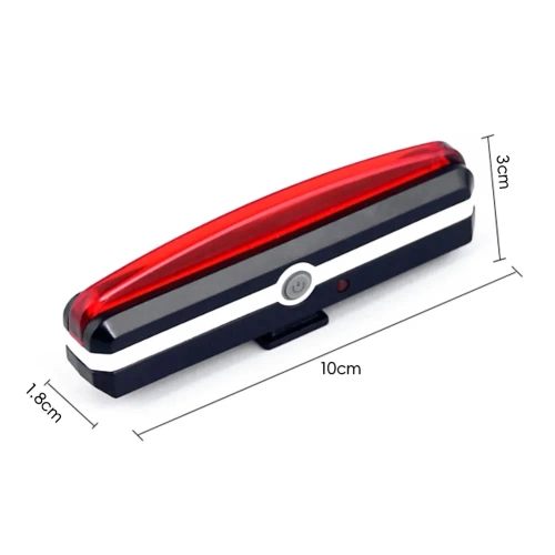 Leistungsstarkes COB 100lm Fahrradrücklicht | Fahrradlicht mit eingebautem Akku - USB wiederaufladbar | Leichtes Fahrradlicht 40g | BK-L2266