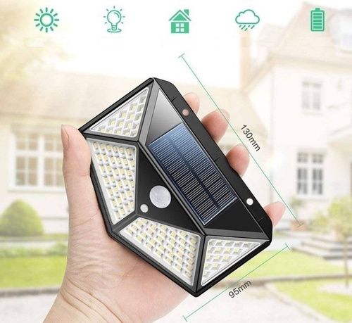 Solarleuchte mit Bewegungsmelder | 100 LED 2835 SMD | SFL-100LED