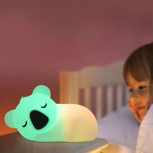 LED-Nachtlicht Koala aus Silikon | tragbares Kinderlicht mit 9 Lichtfarben | JL-708