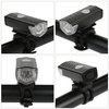 LED Fahrradlicht Set | Radlicht Set bestehend aus Vorderlicht & Rücklicht aufladbar über USB | XME CREE 3W LED, 300lm, 3 Leuchtmodi, 800mAh | 5 LEDs, 7 Leuchtmodi, 15lm