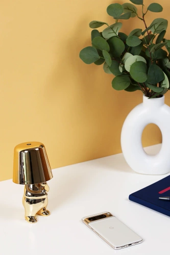 Moderne Tischlampe mit Touch-Bedienung | Nachtlicht mit integriertem Akku | HJA23-G-GOLD