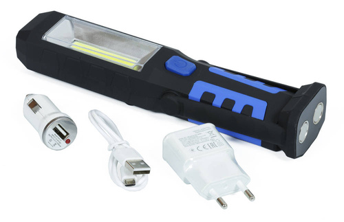 Werkstatt-LED-Arbeitsleuchte mit Akku 3W mit Haken und magnetischem Fuß | 2600 mAh | 3 Lichtmodi | W29