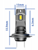 Set H7 Glühbirnen | LED Abblendlicht | Fernlicht | Starke Autolampen | I7S-H7