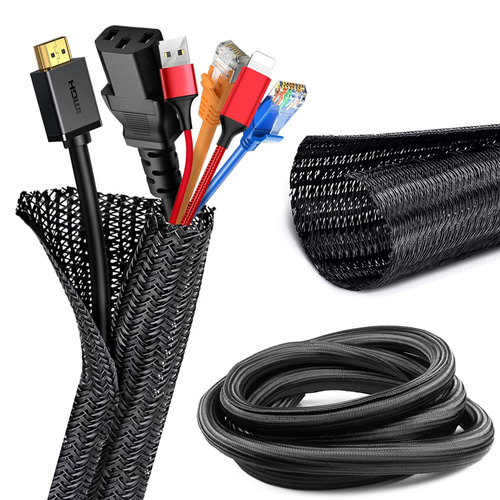 Nylon-Kabelschlauch und Kabel-Organizer, Abdeckung | 3 Meter | ⌀32mm | SCS-032MM-3M