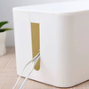 Kabel-Organizer BOX mit Handyhalterung | Behälter für Steckdosenleisten und Kabel | JB2318-Weiß