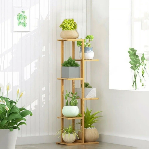 Bambus Blumenregal, Blumenständer | 7 Regale, 103cm | MHJ-S06