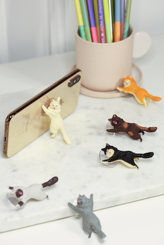 Handyhalter in Katzenform mit Saugnapf | PSI-TS001