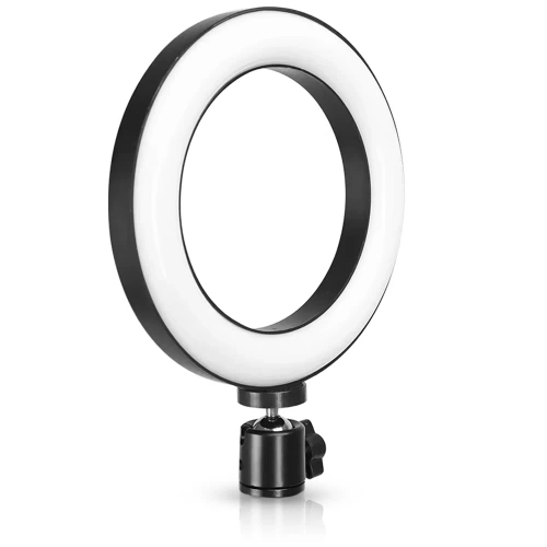 16 cm LED-Ringlicht mit 25 cm Stativ | Kompaktes Set für Make-up, Streaming und Fotografie |