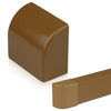 Abschlussstück für Abdeckleiste | 40x20 mm | braun | CDT-01