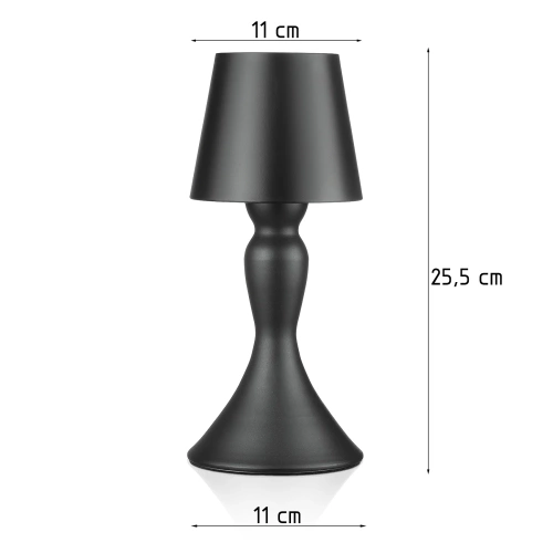 Kabellose Nachtlampe mit eingebautem Akku | Stilvolle Tischlampe mit einstellbarer Farbe und Lichtintensität | YG-D021-SCHWARZ