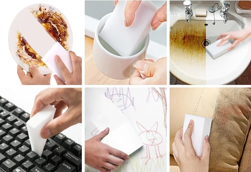 Reinigungsset | 5 Stück magische Schwämme 10x6 cm | MF-S10x6CM-W