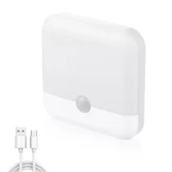 Möbelbeleuchtung mit Bewegungssensor | Kabellose Dämmerungssensorlampe | Magnetische Nachtlichtlampe mit integriertem Akku | C4765-WEISS