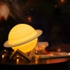 Tischlampe in Form von Saturn | Nachtlicht mit RGB-Fernbedienung | Farbwechselnde Kinderlampe | XK-D13