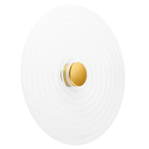 Runde Wandleuchte ⌀35 cm | Moderne Wandleuchte mit gerilltem Lampenschirm | WLC-D350