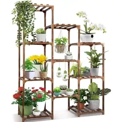 Holz Blumenständer für Töpfe | Pflanzenständer | Blumenregal | NZ239-BAMBOO