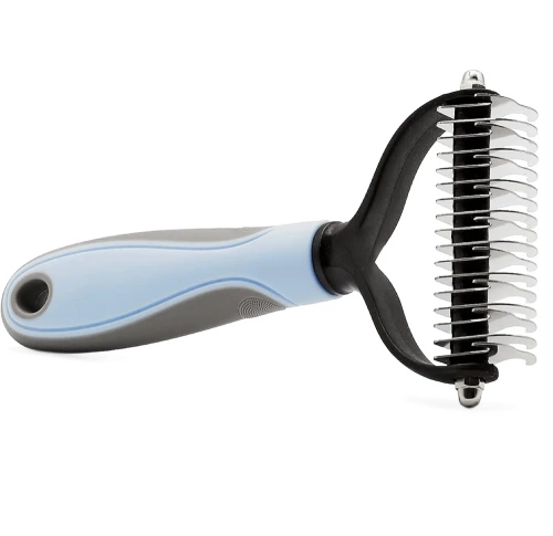 Tierfellpflegebürste | Unterwoll- und Felltrimmer | Modell PDS-179-BLUE