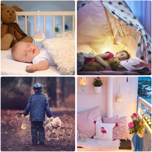 Silikon LED Nachtlicht Hase | Tragbare Kinderlampe 9 Lichtfarben | JL-502