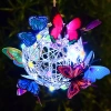 Solar-Gartenlampe LED Schmetterling Kugel hängend | 52 cm, 600 mAh | FLD-06-C
