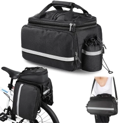 Wasserdichte Fahrradtasche für den Kofferraum 27L | Fahrradtasche mit Regenhülle und Reflektoren | Robuste 3-in-1 Fahrradtasche | ZTB-670