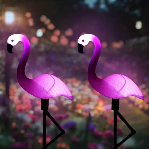 Garten Solar-LED-Laterne Flamingos 3er Set | 51cm, 600mAh | BRD-3IN1