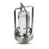 Camping-Tischlampe LED mit eingebautem 2000mAh Akku und Touchpanel | 3 Helligkeitsstufen, dimmbar | Silber | HJA27