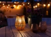 Kabellose Solarlampe | Gartenlampe mit Halterung | JX21-Bambus