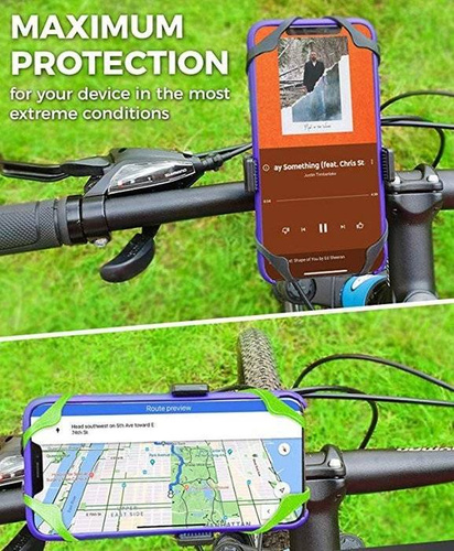 Fahrrad- / Motorrad-Handyhalterung mit Silikonschlaufen | PSI-B06