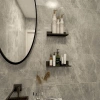 Metall Badezimmerregal | Schwarzes Duschregal 80cm | Hängeregal | BDS-L80CM-B