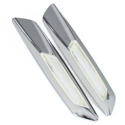 LED-Seitenblinker | klare Linse, Chromgehäuse | statisch | BMW E90 E91 E92 E93, E60 E61, F10, E81 E82 E87 E88 | PLCBD003B