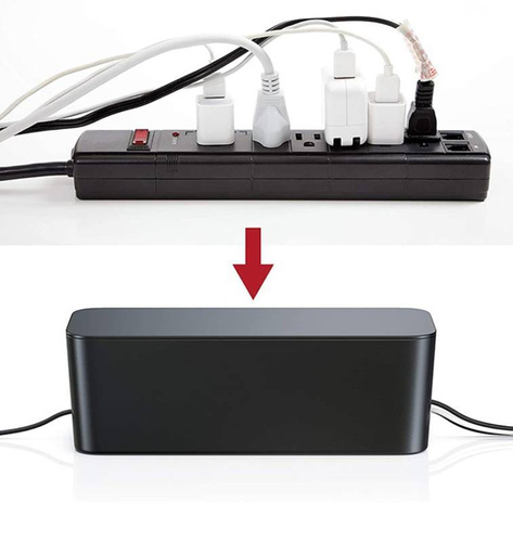 Kabelbox Organizer | Größe S | Aufbewahrungsbox für Steckdosenleisten und Kabel | CB-S