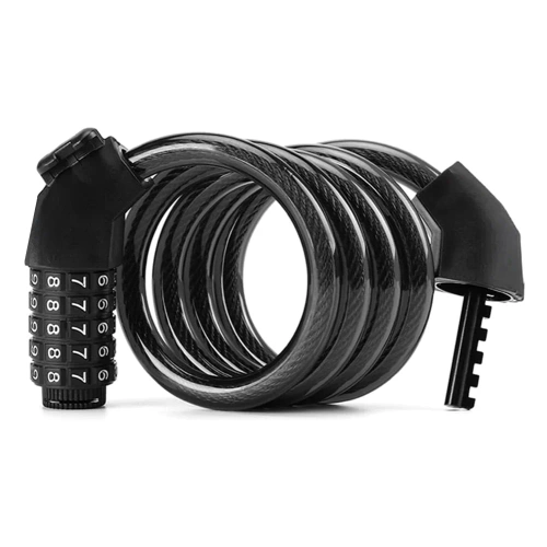 Fahrradschloss mit Zahlencode | Sicherheitskabel 100 cm | 5-stelliges Zahlenschloss | Diebstahlsicheres Stahlseil | BLC-566