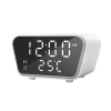 Intelligenter Wecker mit Qi 15 W kabelloser Ladefunktion | Wecker mit drei Alarmzeiten | Uhr mit Temperaturanzeige | SZ01-15W-W