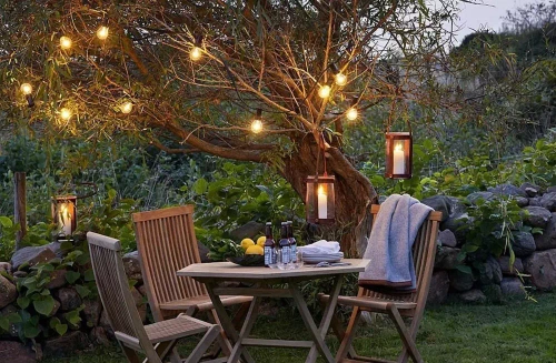 Solar LED Girlande, Gartenlampe zum Einstecken | 20 LED-Lampen | 5 Meter | SDC-20LED-5M