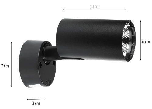 Wandleuchte, Wandleuchte, Spot, beweglicher LED-Strahler | 10W, schwarz | DL-802